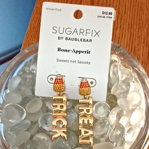 NWT Sugarfix by Baublebar Candy Corn Trick or Treat Dangle Earrings